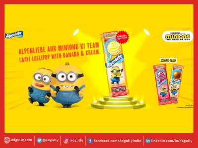 Alpenliebe partners with Universal Studios for Minion limited-edition lollipop