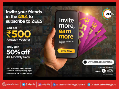 Refer your USA friends to ZEE5 Global & win rewards together!   