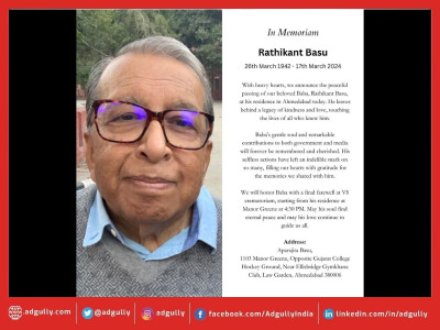 Rathikant Basu, veteran media & entertainment leader, passes away at 82