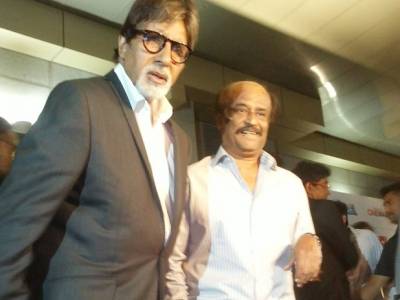  Living legends Amitabh Bachchan and Rajinikanth unveil the KOCHADAIIYAAN trailer