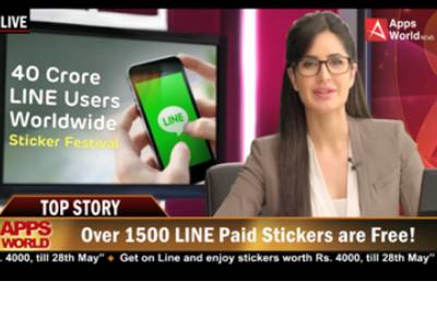 Katrina brings some exciting news about free stickers on  LINE'