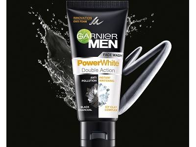 Garnier Men presents PowerWhite Double Action Face Wash